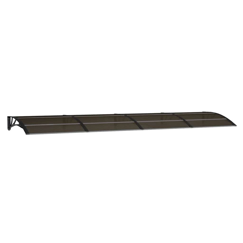 Dørmarkise svart 400x100 cm polykarbonat