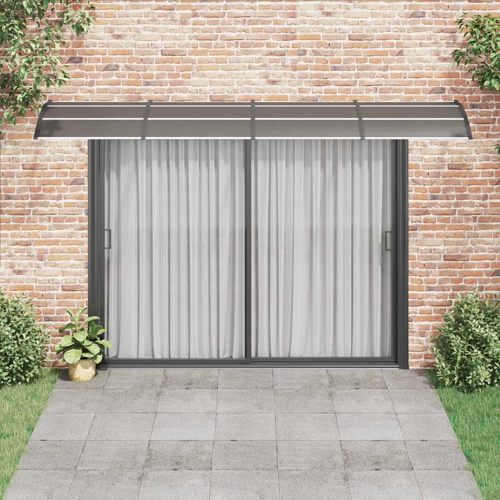 Dørmarkise svart 400x100 cm polykarbonat