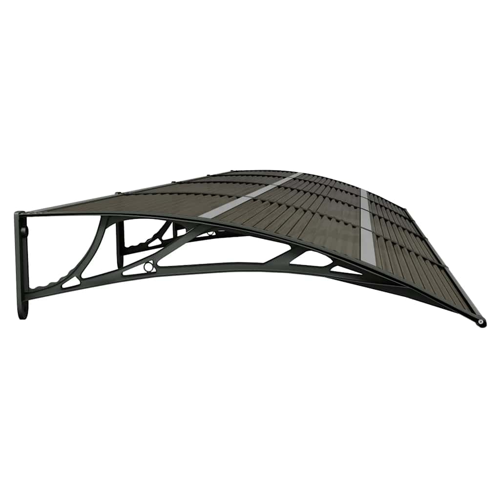 Dørmarkise svart 400x100 cm polykarbonat