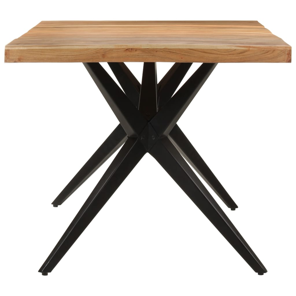 Spisebord svart 180x90x77 cm heltre akasie