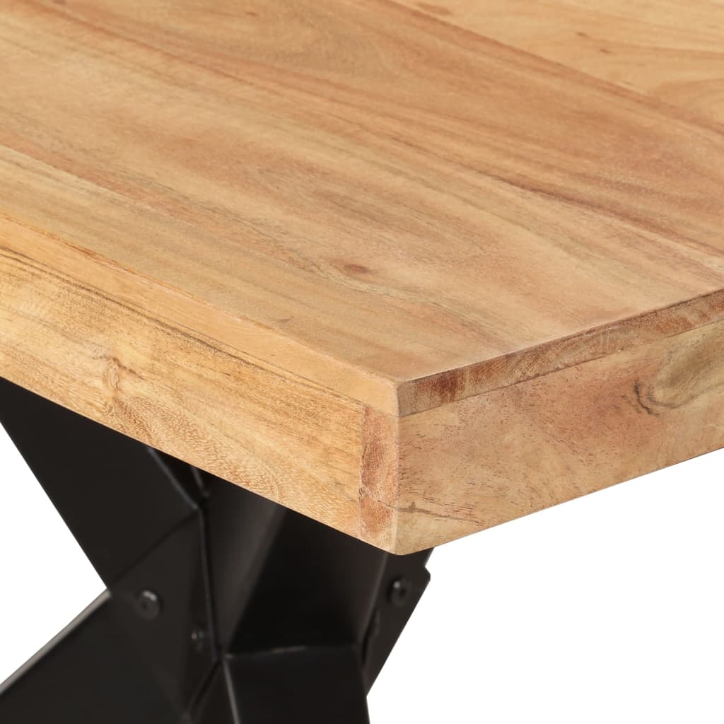 Spisebord svart 180x90x77 cm heltre akasie