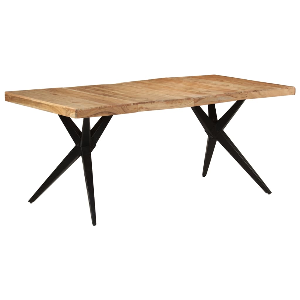 Spisebord svart 180x90x77 cm heltre akasie