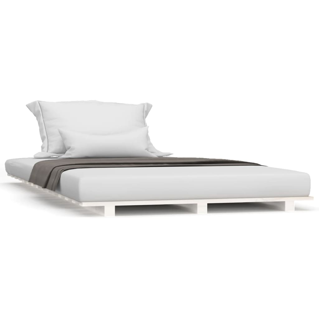 Sengeramme hvit 90x190 cm heltre furu