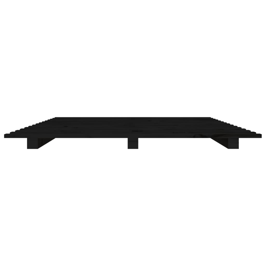 Sengeramme svart 75x190 cm heltre furu vidaXL
