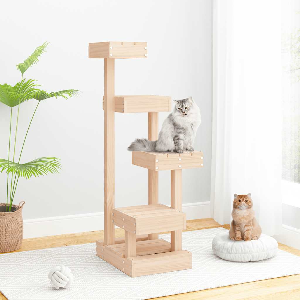 Kattetre 45,5x49x103 cm heltre furu vidaXL