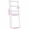 Baderomshylle hvit 63,5x32x179 cm heltre furu