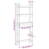 Baderomshylle 63x26x171 cm heltre furu