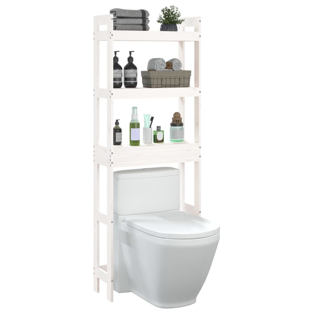 Baderomshylle hvit 63x26x171 cm heltre furu