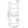 Baderomshylle hvit 63x26x171 cm heltre furu