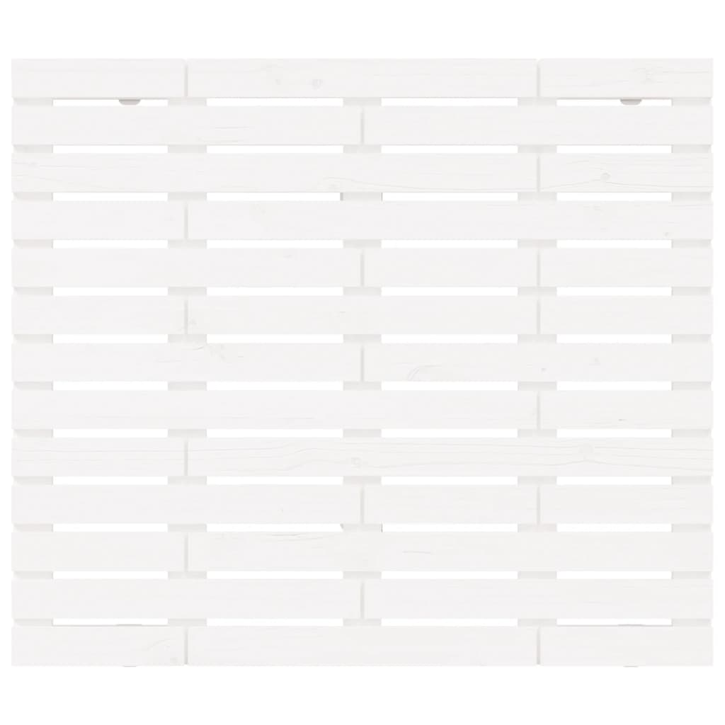 Veggmontert sengegavl hvit 106x3x91,5 cm heltre furu