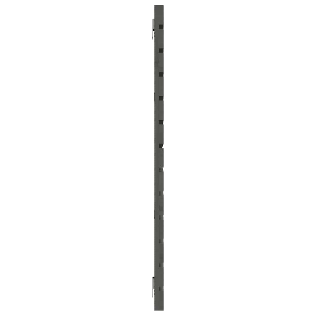 Veggmontert sengegavl grå 156x3x91,5 cm heltre furu vidaXL