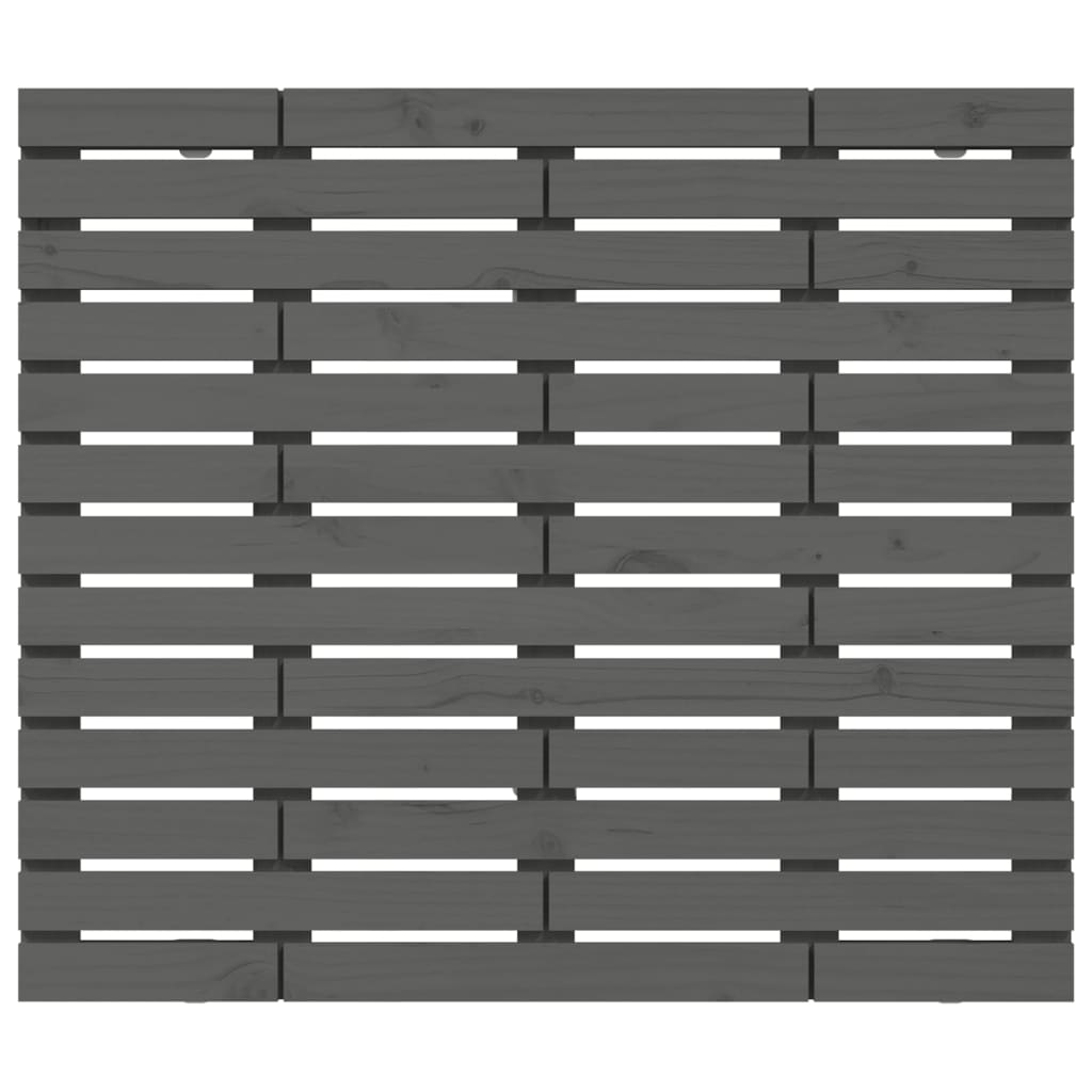Veggmontert hodegavl grå 141x3x91,5 cm heltre furu