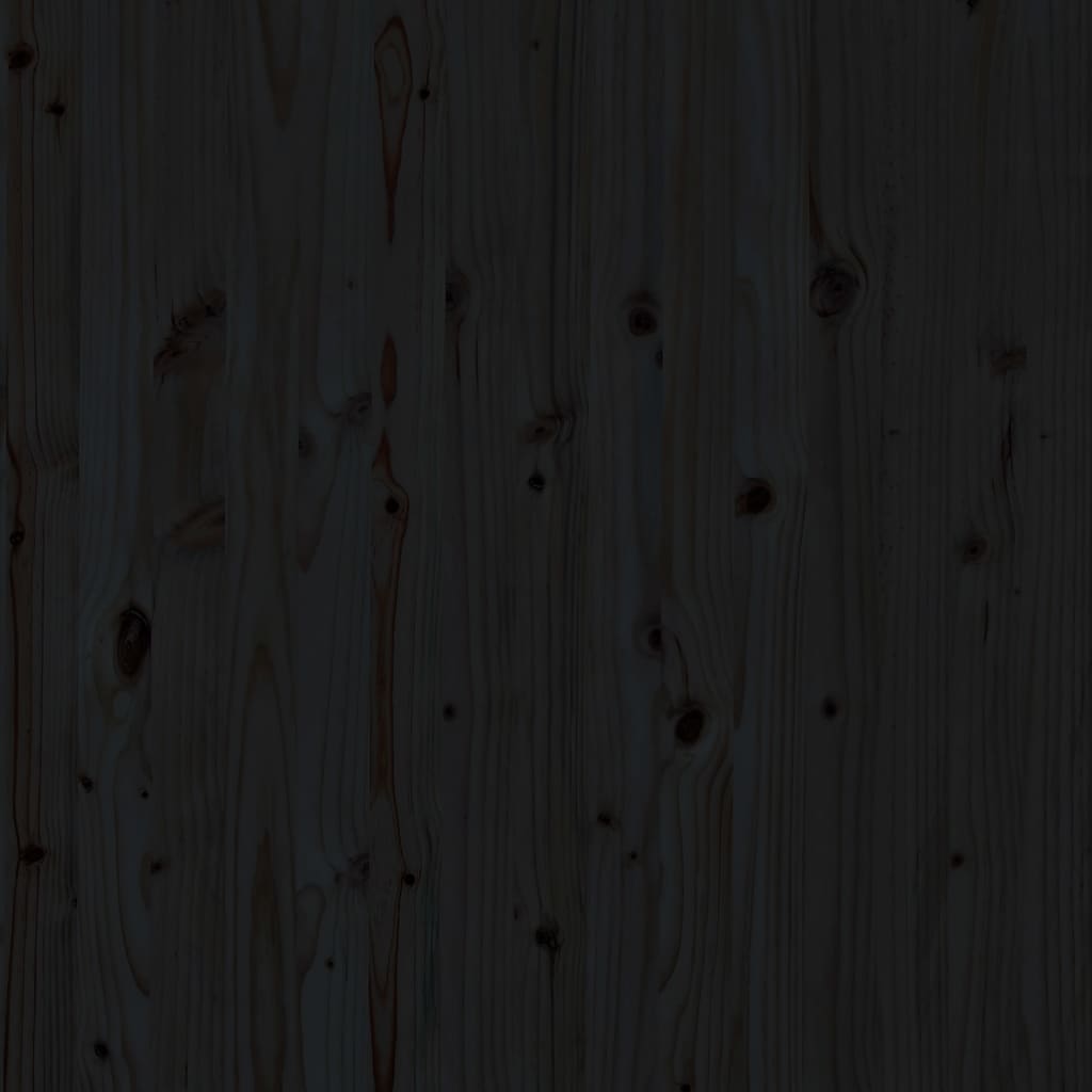 Veggmontert sengegavl svart 141x3x91,5 cm heltre furu