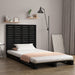 Veggmontert sengegavl svart 141x3x91,5 cm heltre furu
