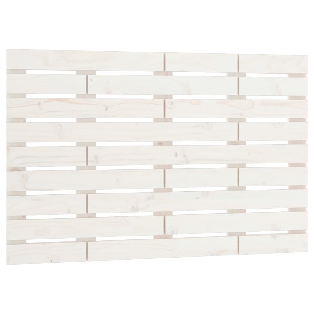 Veggmontert sengegavl hvit 106x3x63 cm heltre furu