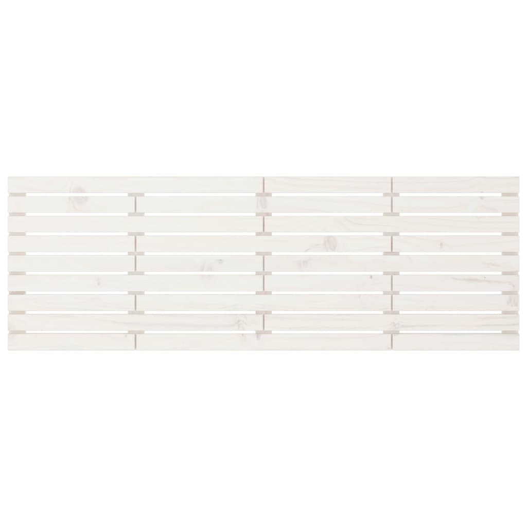 Veggmontert sengegavl hvit 206x3x63 cm heltre furu