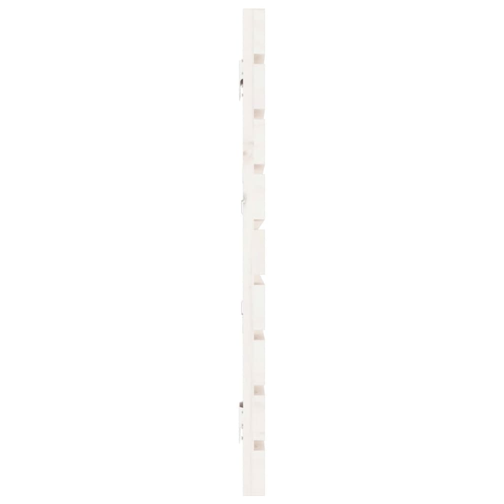 Veggmontert sengegavl hvit 206x3x63 cm heltre furu