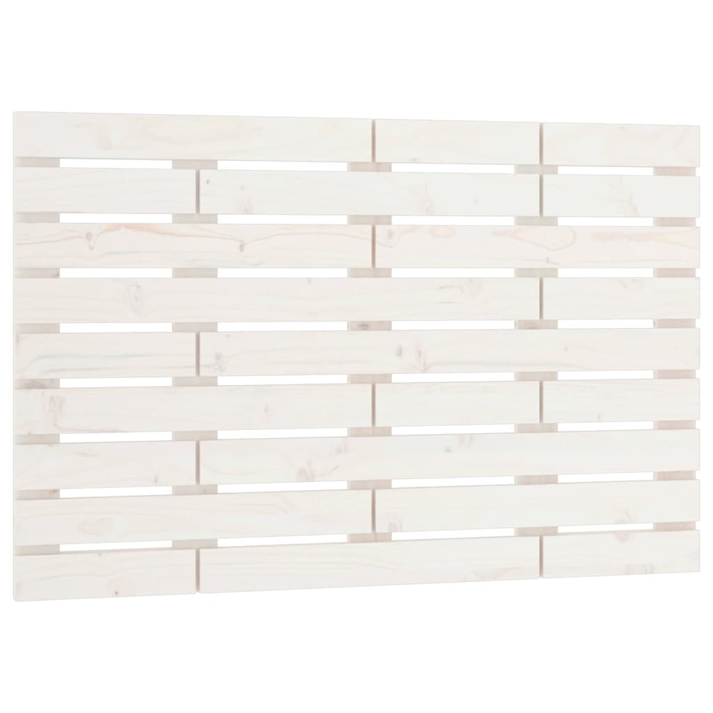Veggmontert sengegavl hvit 96x3x63 cm heltre furu
