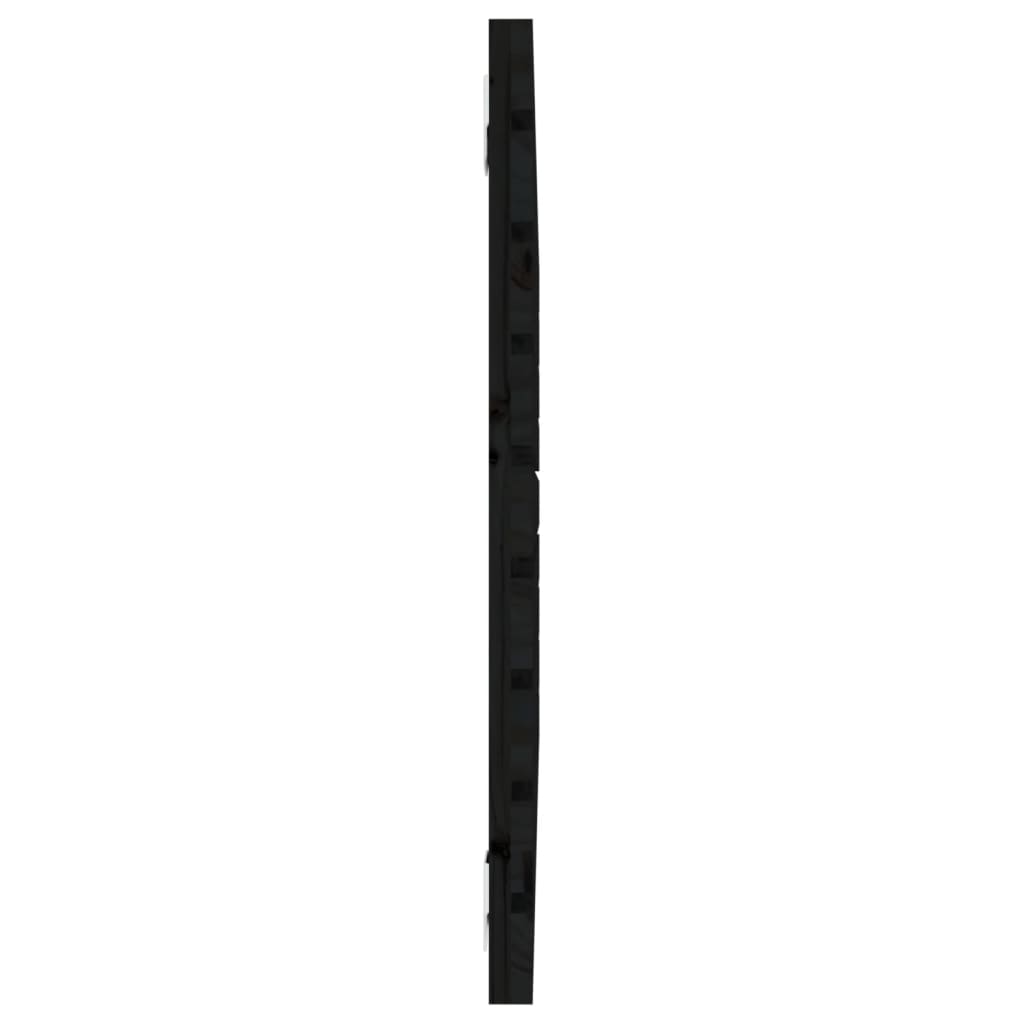 Veggmontert sengegavl svart 96x3x63 cm heltre furu