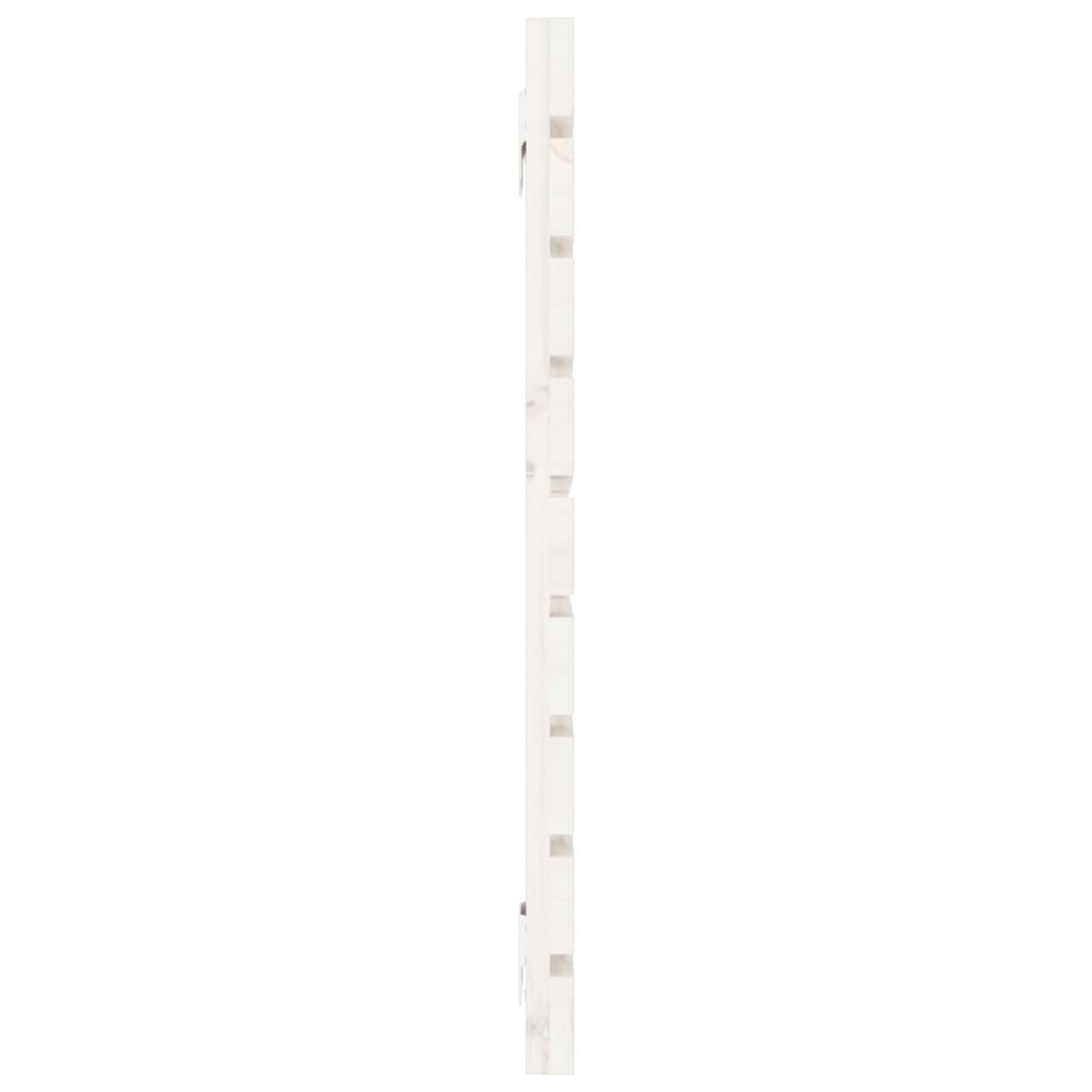 Veggmontert sengegavl hvit 146x3x63 cm heltre furu