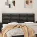 Veggmontert sengegavl svart 166x3x63 cm heltre furu
