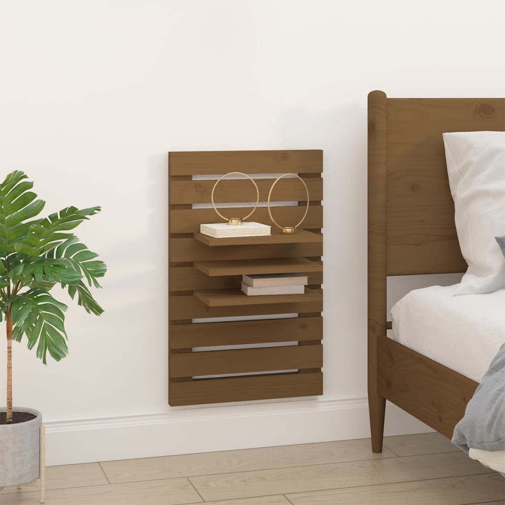 Vegghyller 2 stk honningbrun heltre furu