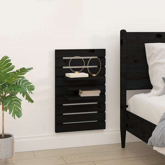Vegghyller 2 stk svart heltre furu