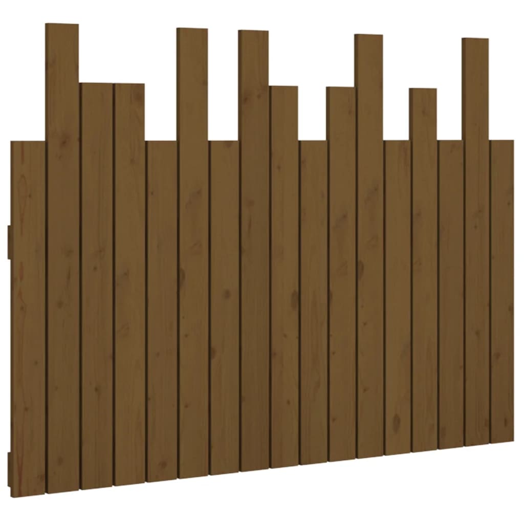 Veggmontert hodegavl honningbrun 108x3x80 cm heltre furu vidaXL