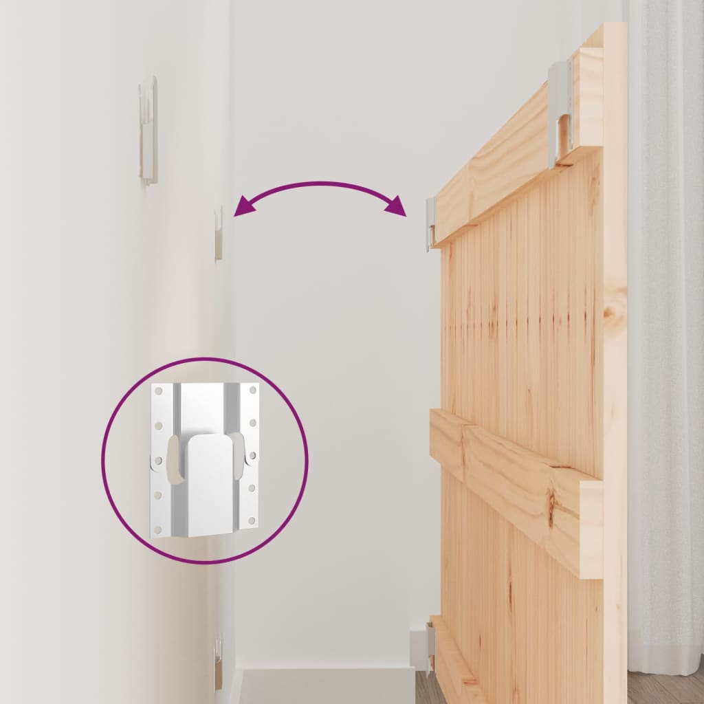 Veggmontert hodegavl 108x3x60 cm heltre furu