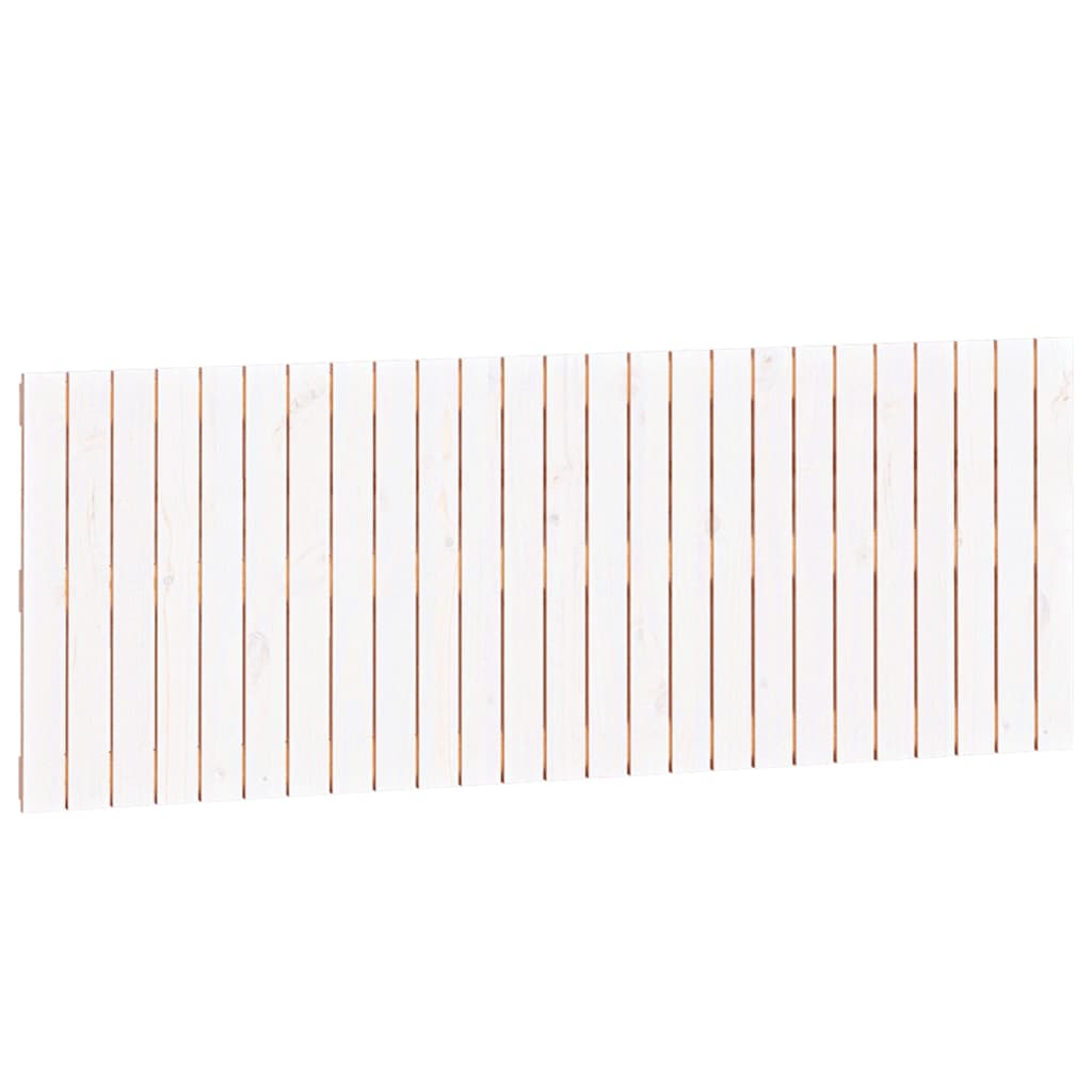 Veggmontert sengegavl hvit 159,5x3x60 cm heltre furu