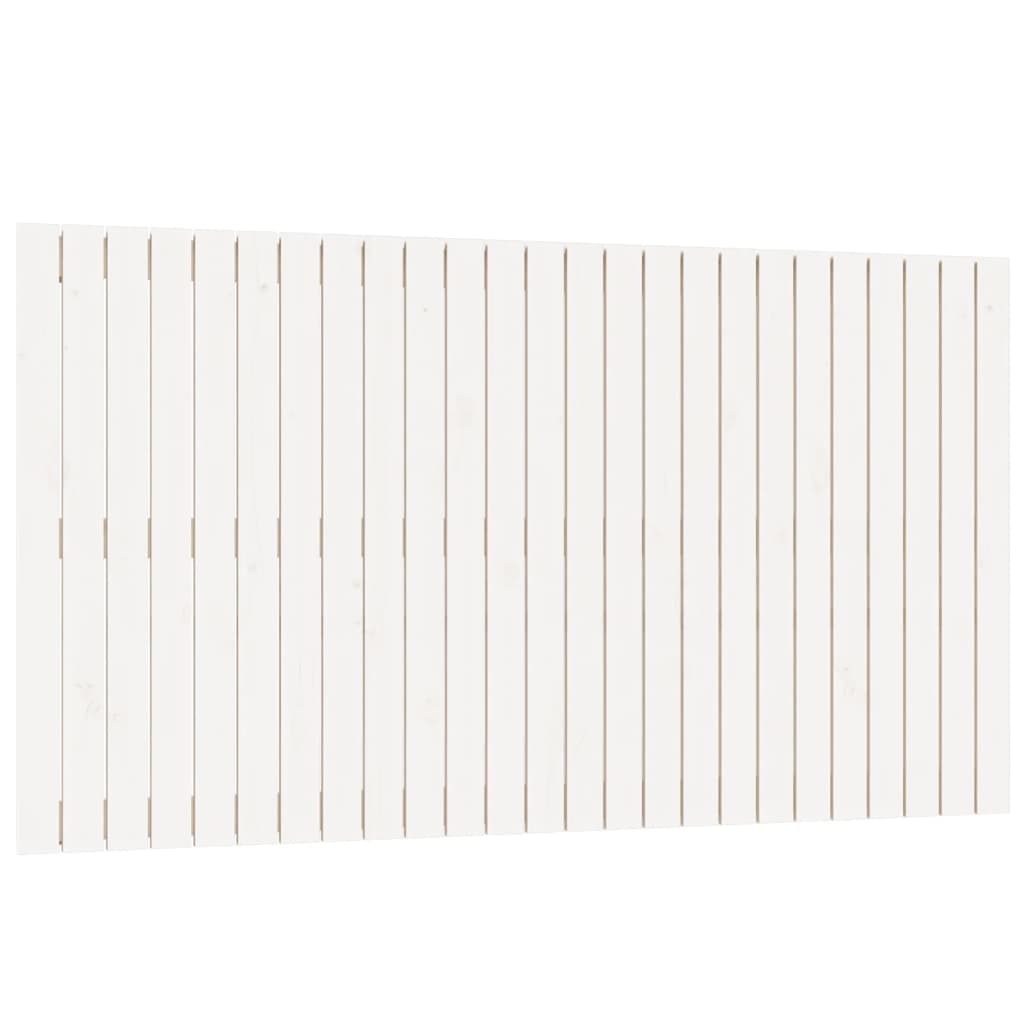 Veggmontert sengegavl hvit 159,5x3x90 cm heltre furu