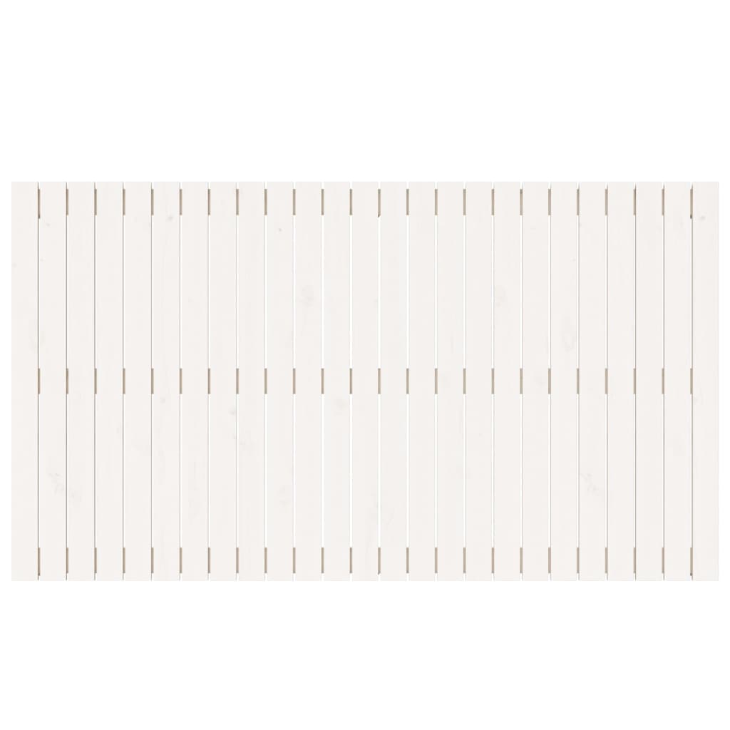 Veggmontert sengegavl hvit 159,5x3x90 cm heltre furu