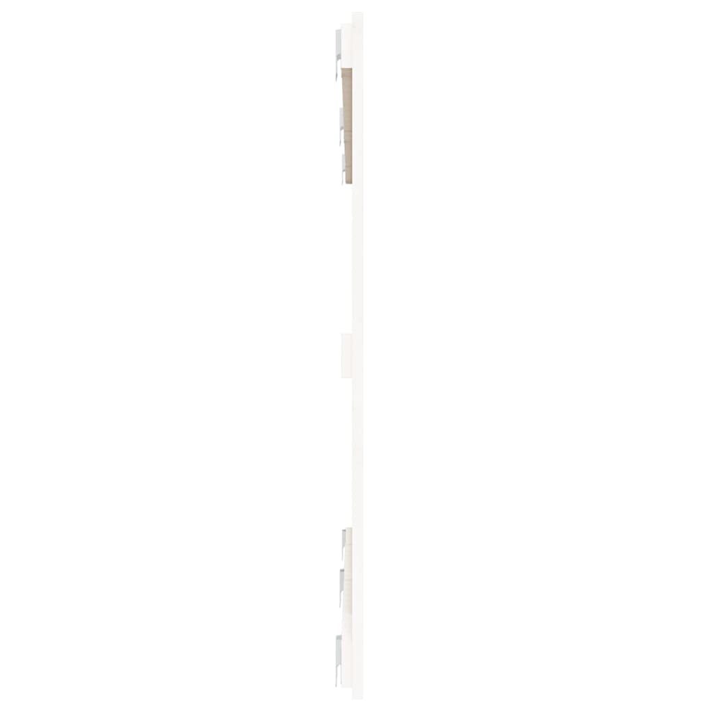 Veggmontert sengegavl hvit 159,5x3x90 cm heltre furu