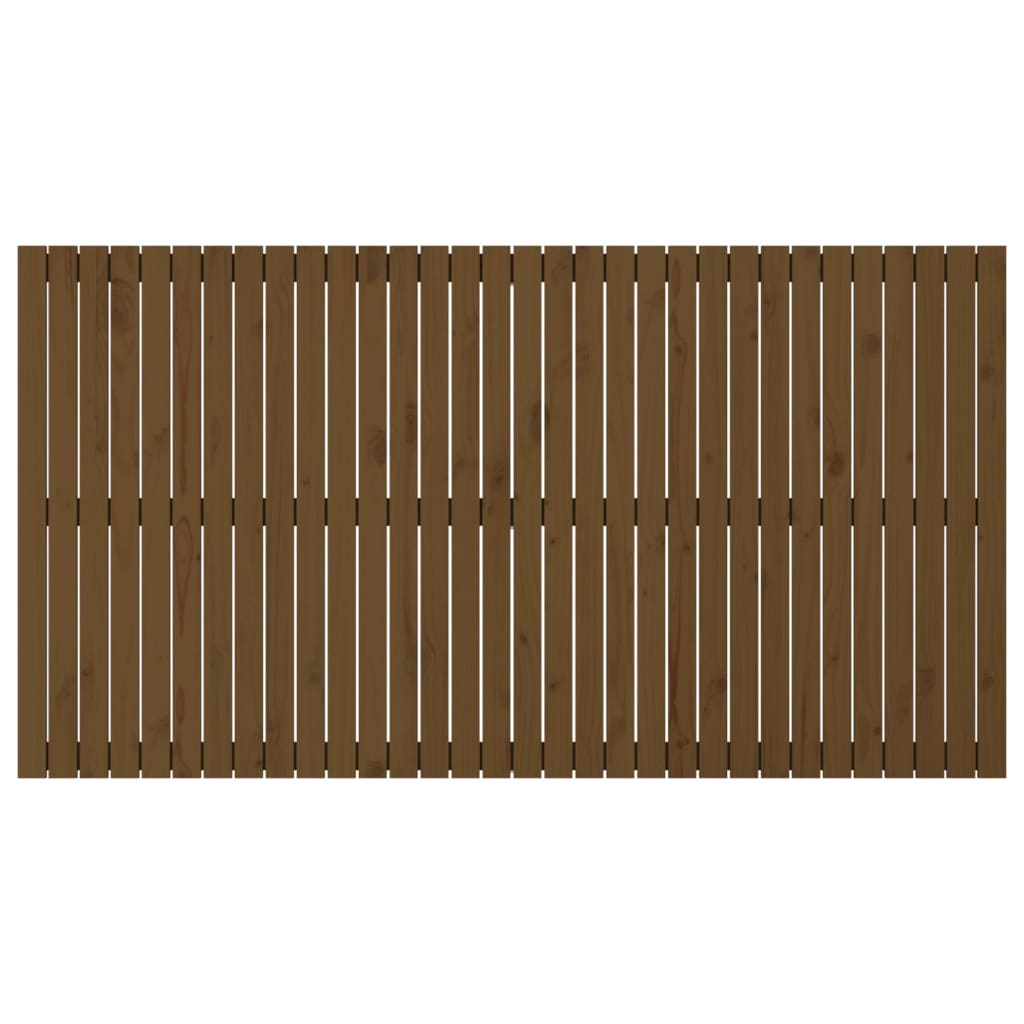 Veggmontert hodegavl honningbrun 204x3x110 cm heltre furu