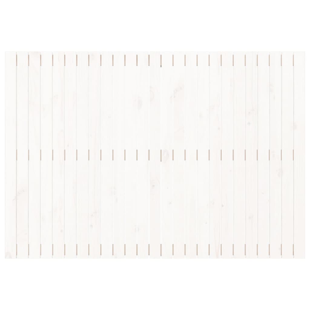Veggmontert sengegavl hvit 159,5x3x110 cm heltre furu