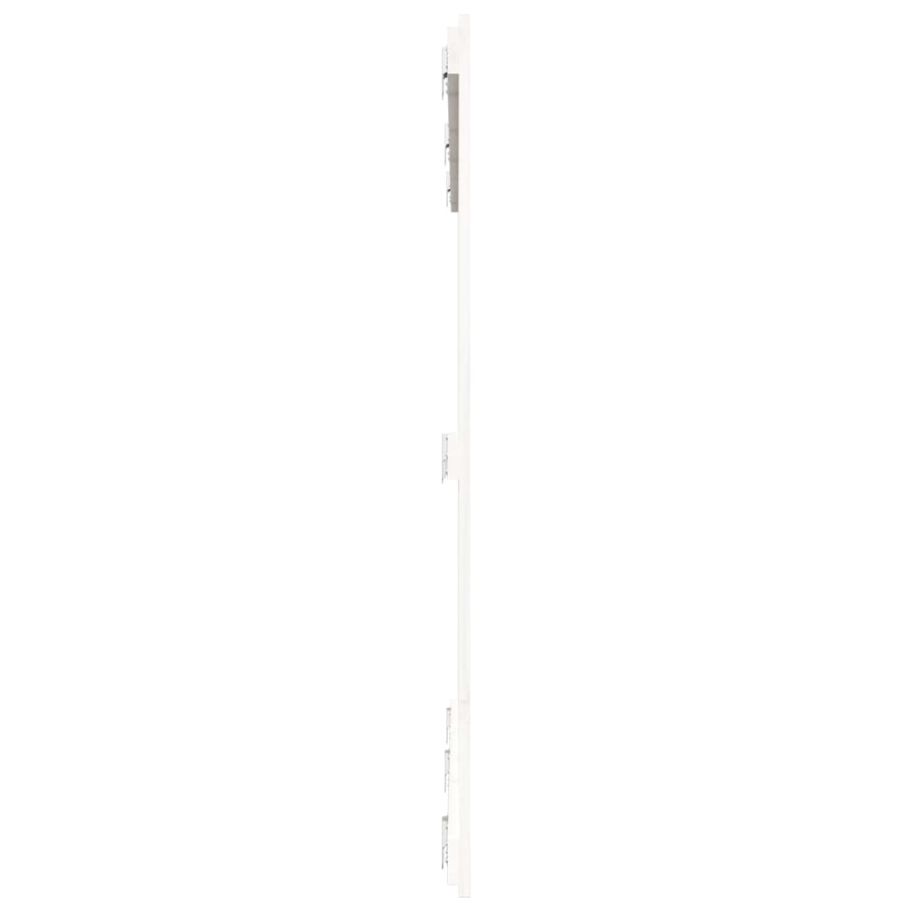 Veggmontert sengegavl hvit 159,5x3x110 cm heltre furu