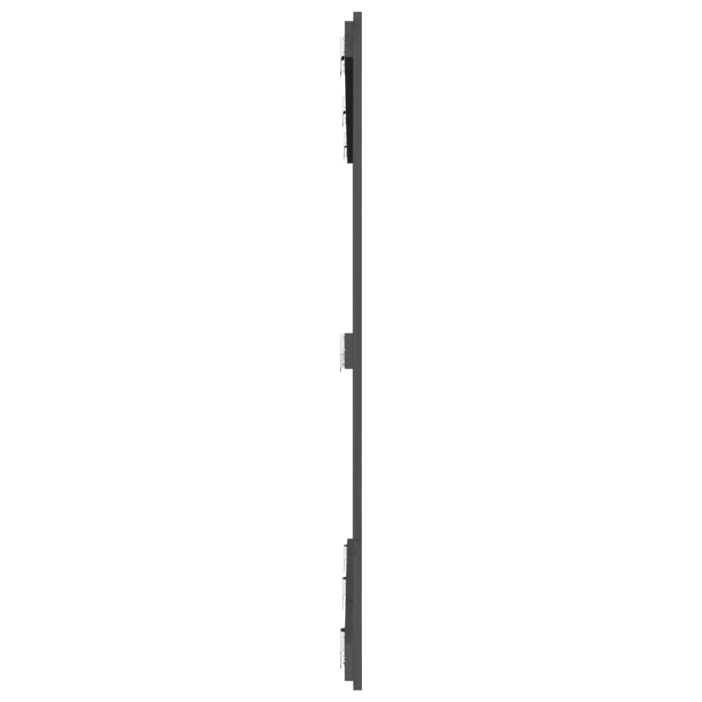 Veggmontert sengegavl grå 159,5x3x110 cm heltre furu vidaXL