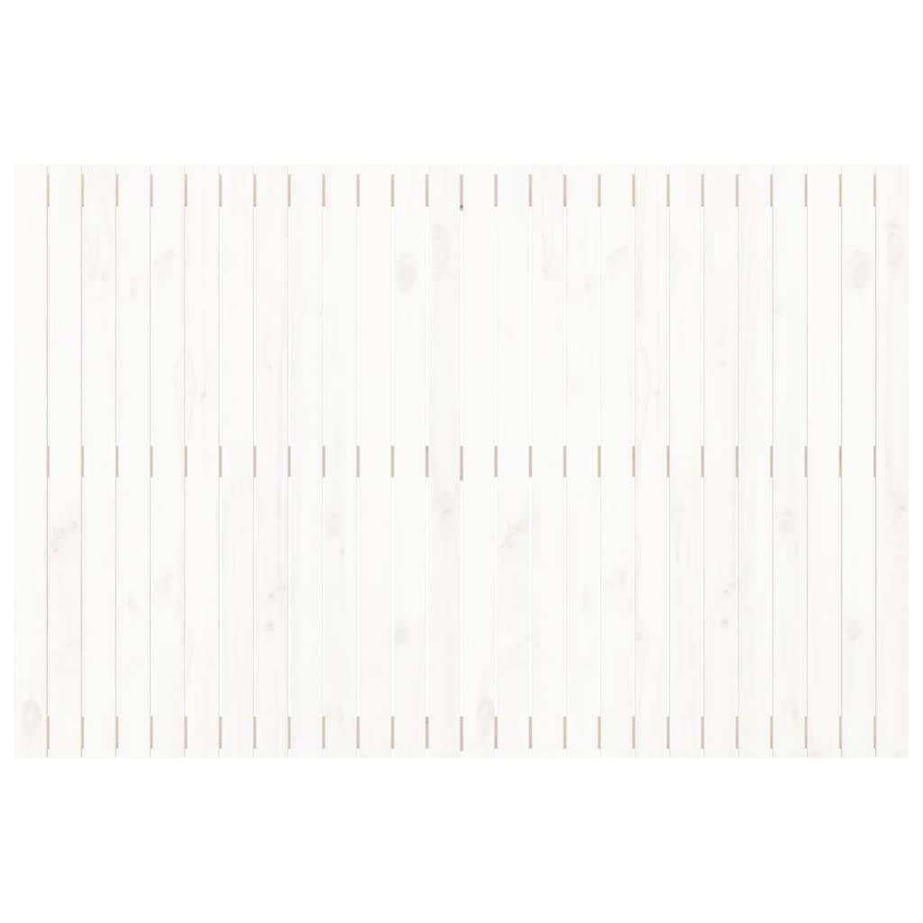 Veggmontert sengegavl hvit 166x3x110 cm heltre furu