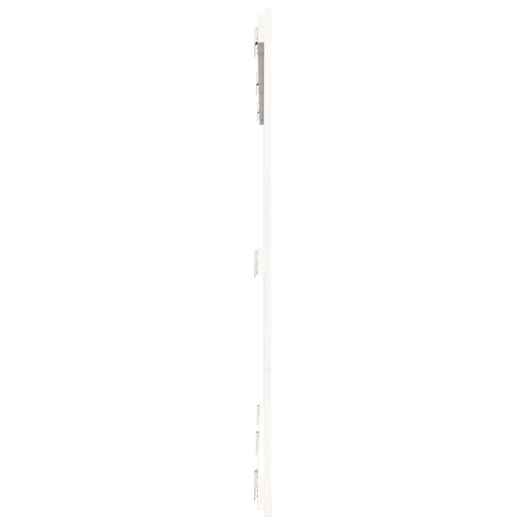 Veggmontert sengegavl hvit 166x3x110 cm heltre furu