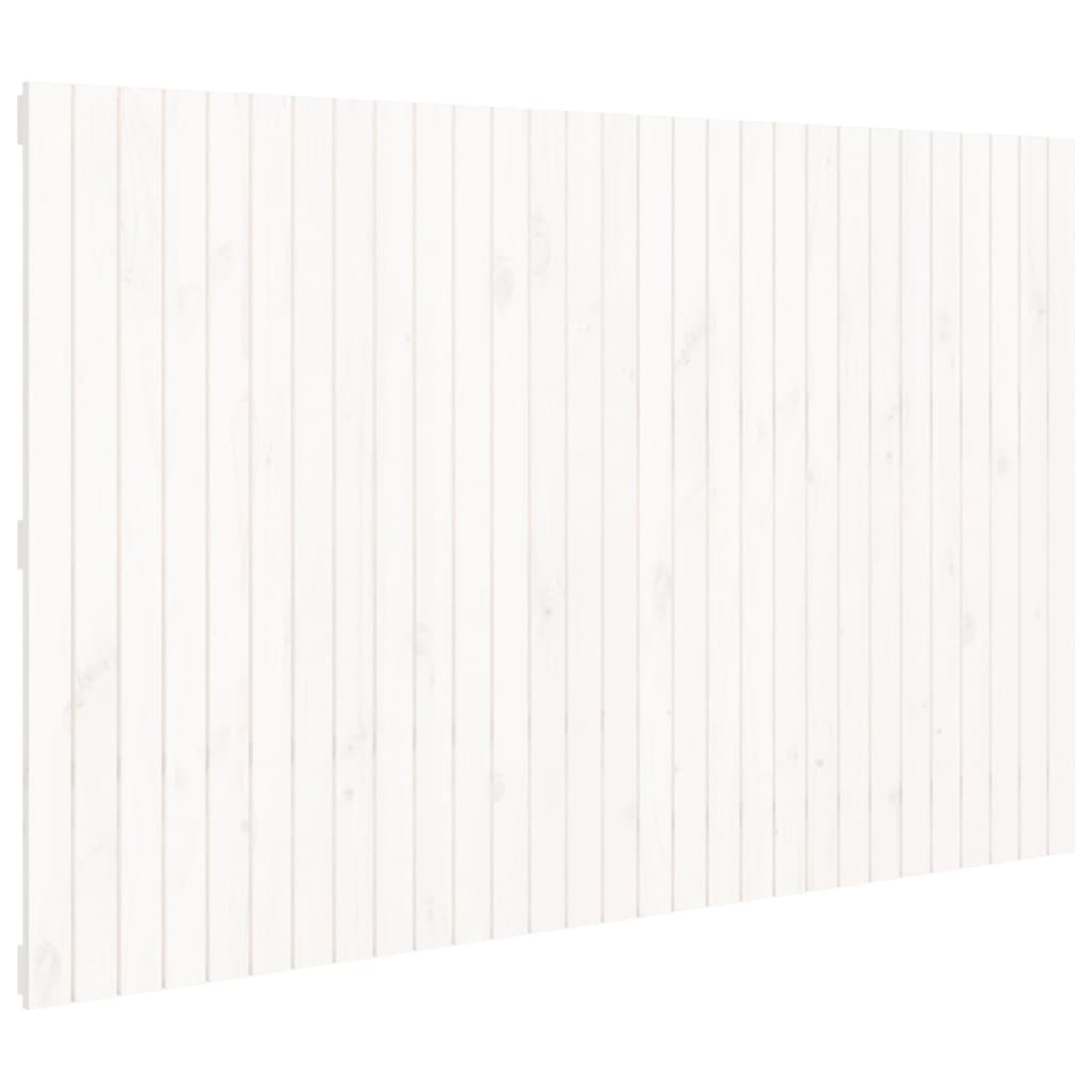 Veggmontert sengegavl hvit 185x3x110 cm heltre furu