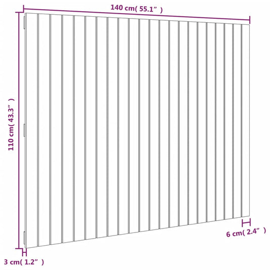 Veggmontert hodegavl 140x3x110 cm heltre furu