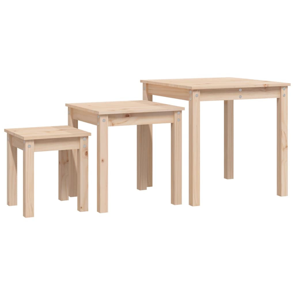 Stablebord 3 stk heltre furu