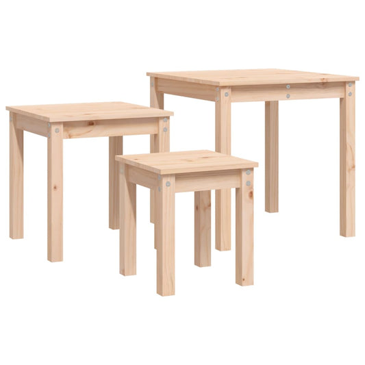 Stablebord 3 stk heltre furu