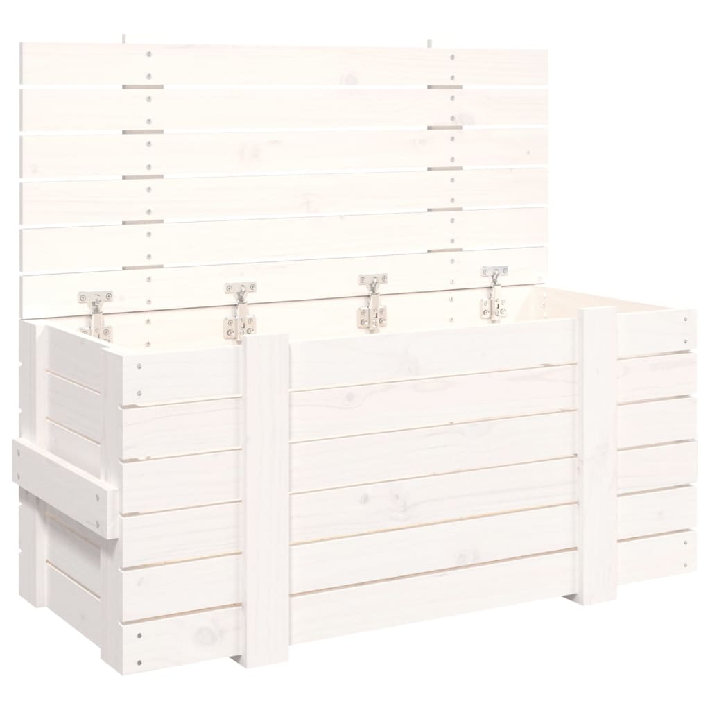 Putekasse hvit 91x40,5x42 cm heltre furu