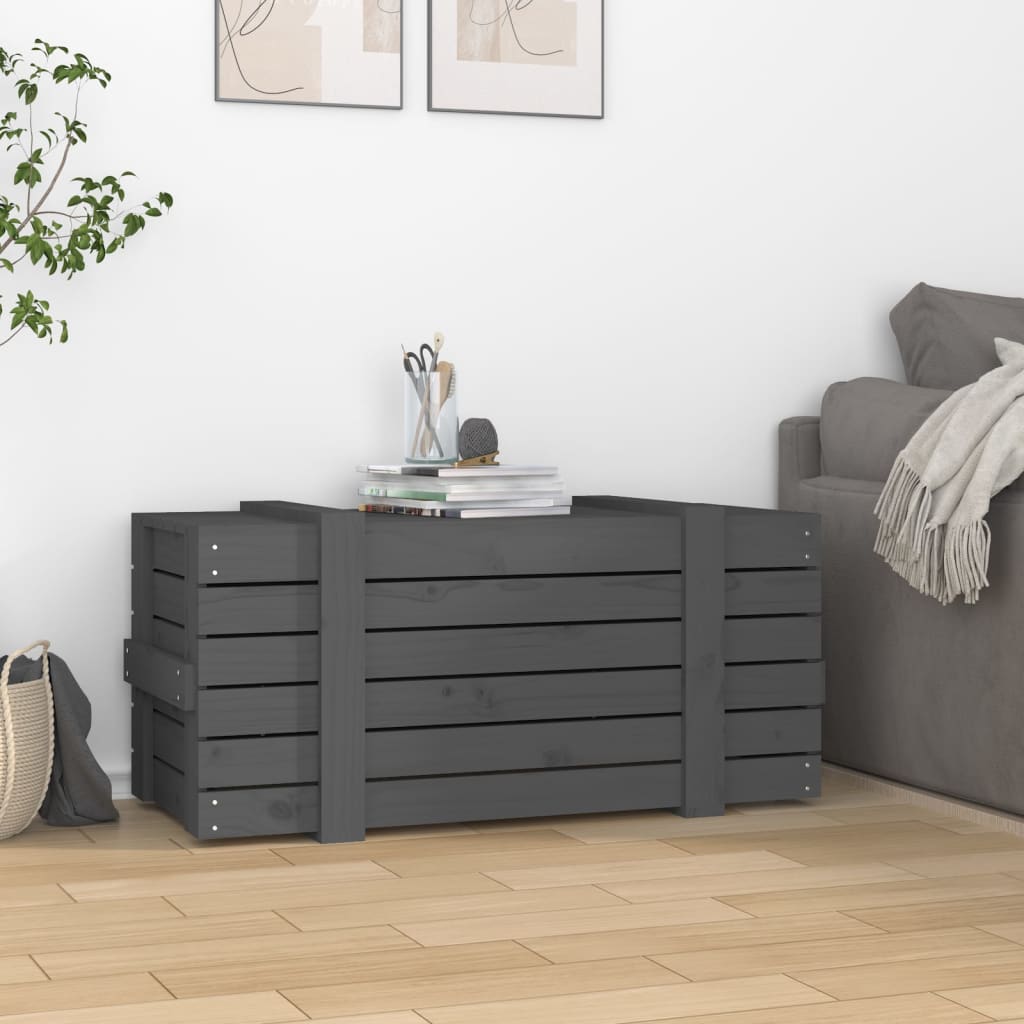 Putekasse grå 91x40,5x42 cm heltre furu