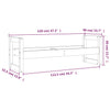 Dekkstativ 120x40x40 cm heltre furu