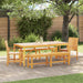 Hage Spisegruppe 5 pcs Brun Solid akasietre vidaXL
