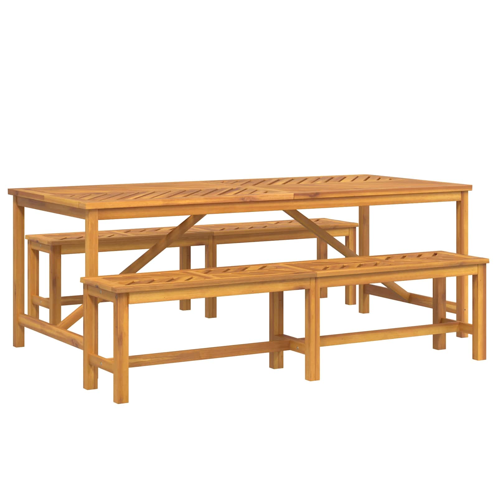 Hage Spisegruppe 3 pcs Brun Solid akasietre vidaXL