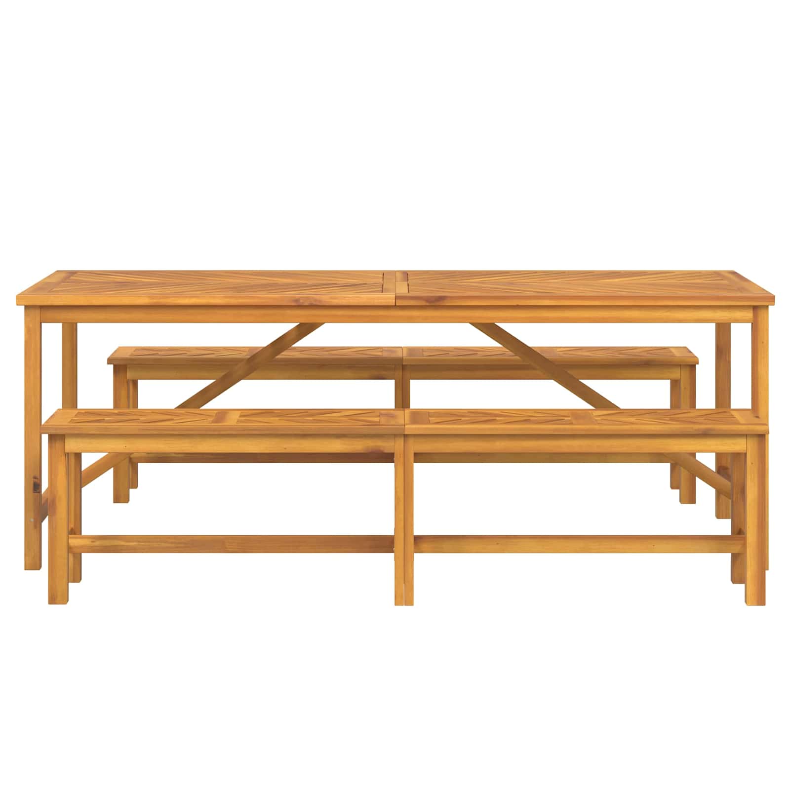 Hage Spisegruppe 3 pcs Brun Solid akasietre vidaXL