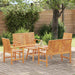 Hage lounge sett 5 pcs Brun Solid akasietre